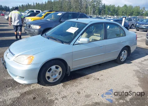 2003 Honda Civic Hybrid from USA, damaged, VIN JHMES96663S020907